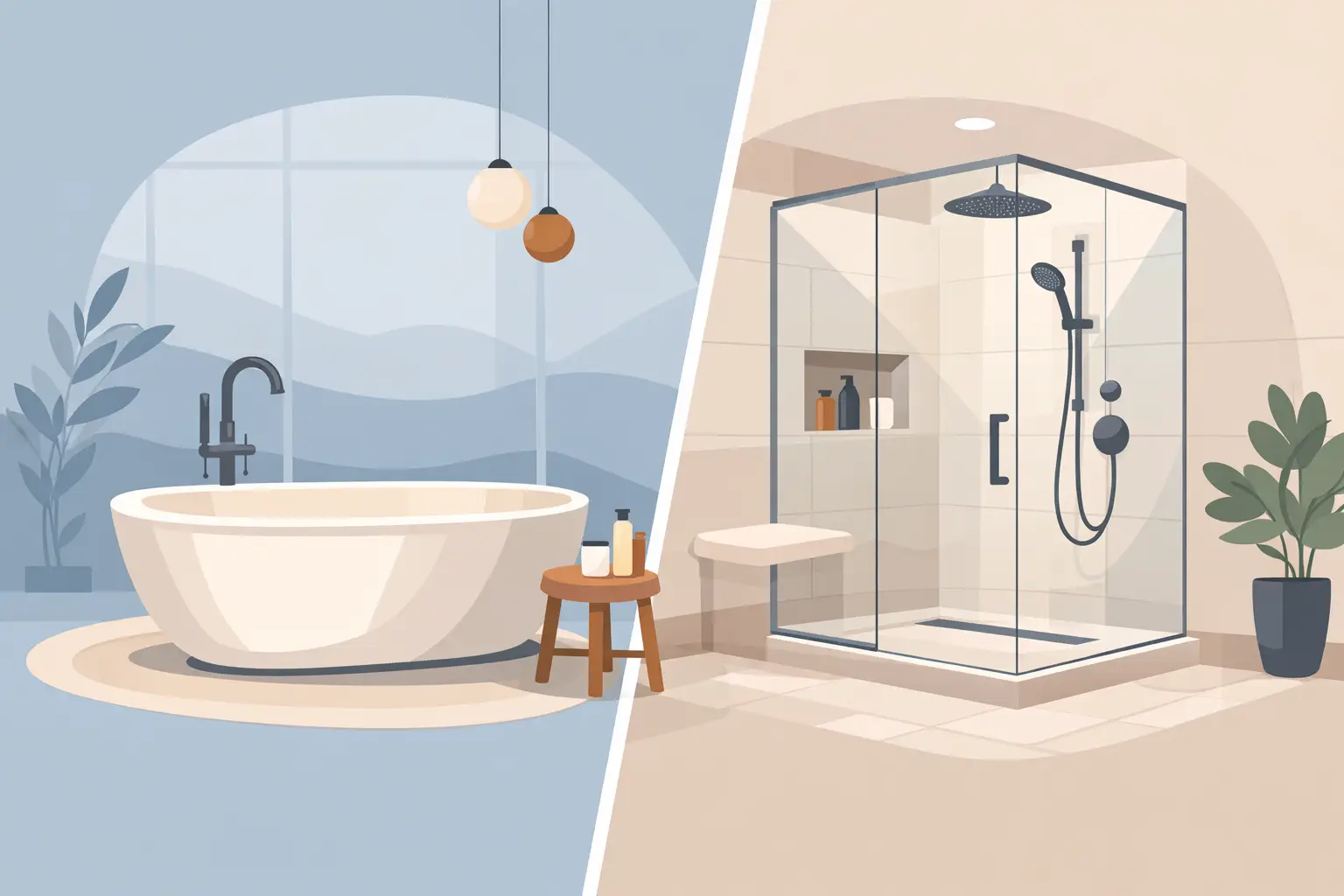 Freestanding Tub Versus Walk-In Shower Choices